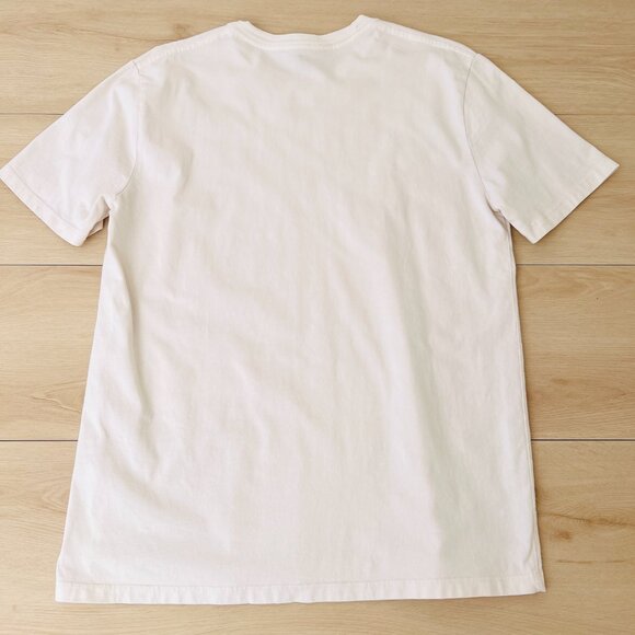 Topo Designs Men's Retro Logo Graphic Short Sleeve Cream Cotton T-Shirt Size L - Picture 3 of 14